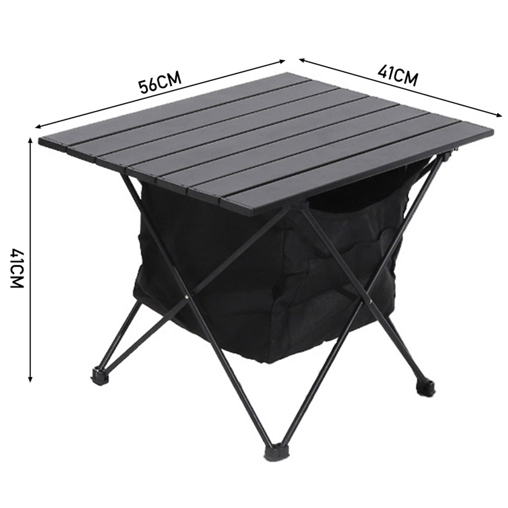 Living and Home Aluminium 1.8ft Portable Camping Table Black Image 9