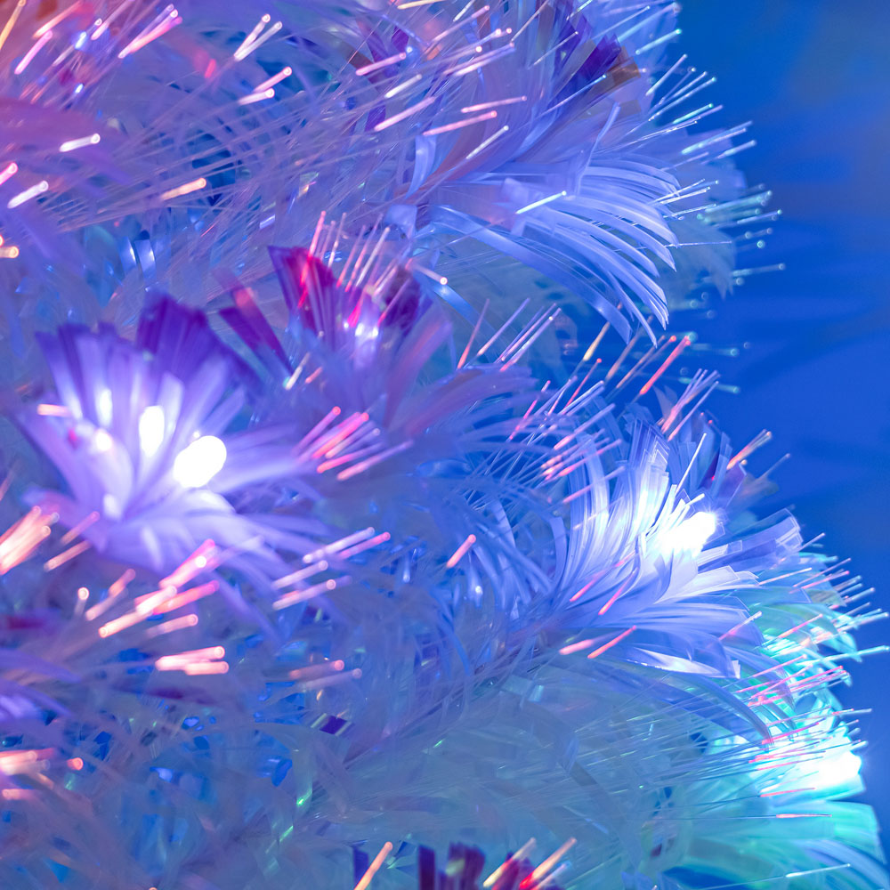 The Christmas Centre 14 Multicolour LED Iridescent White Fibre Optic Artificial Xmas Tree 2ft Image 3