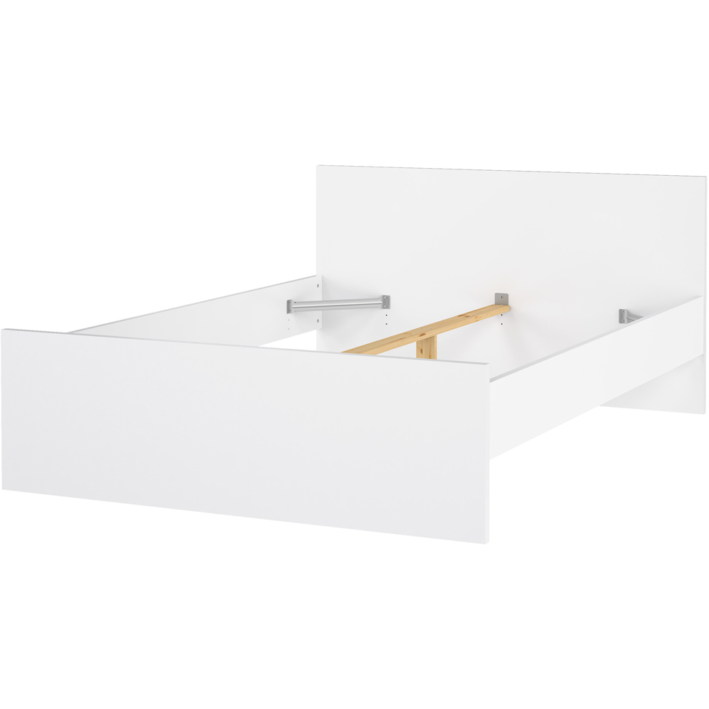 Florence Double White High Gloss Bed Frame Image 5