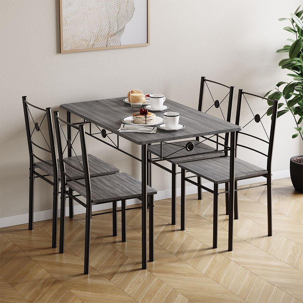 VIDA DESIGNS Roslyn 4 Seater Dining Set Grey Image 5