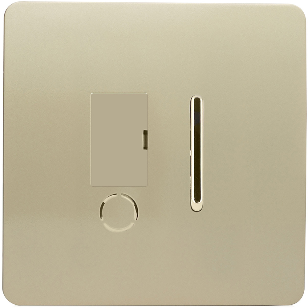 Trendi Switch 13amp Champagne Gold Fused Spur with Flex Outlet Image 1