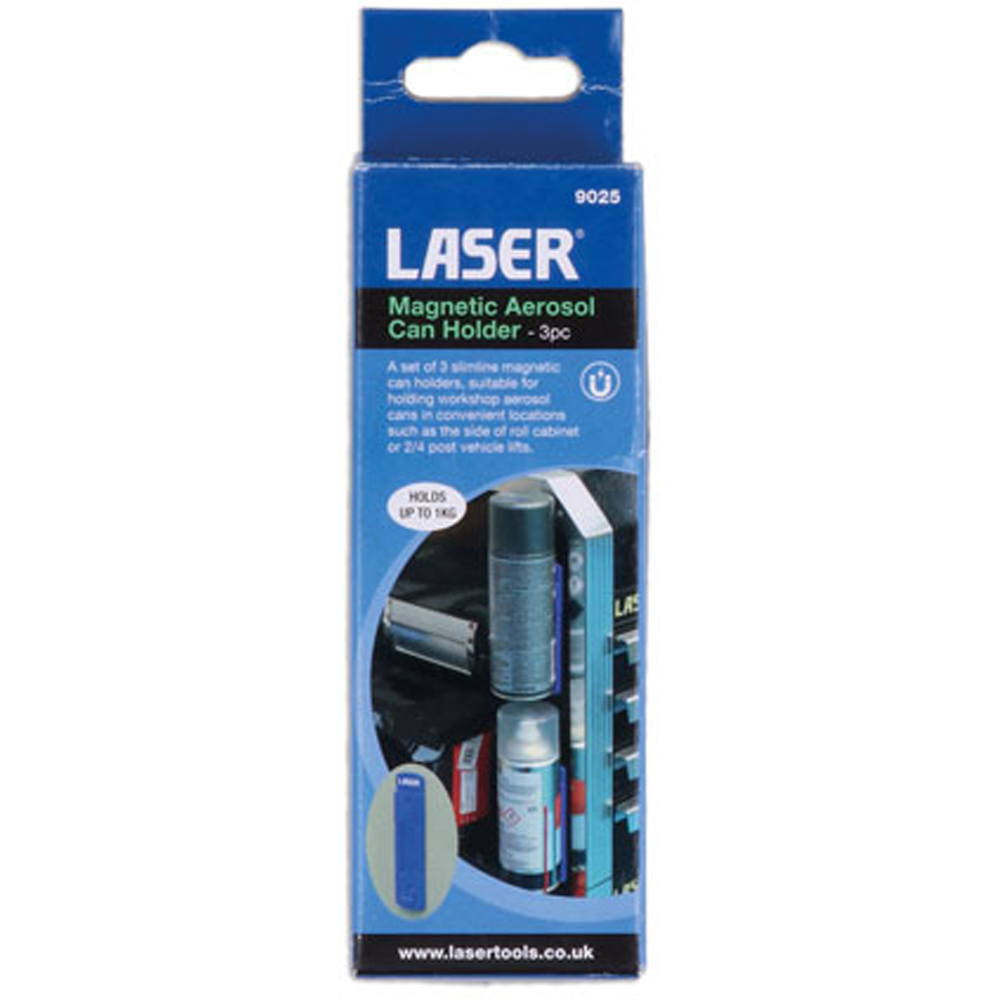 Laser 9025 3 Piece Blue Magnetic Aerosol Can Holder Image 5