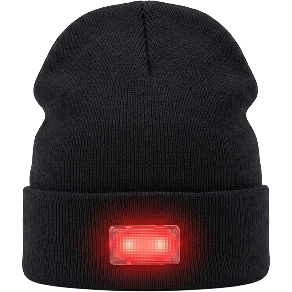 Avilo Head and Back Detachable Hands-Free LED Soft Knitted Beanie Image 3