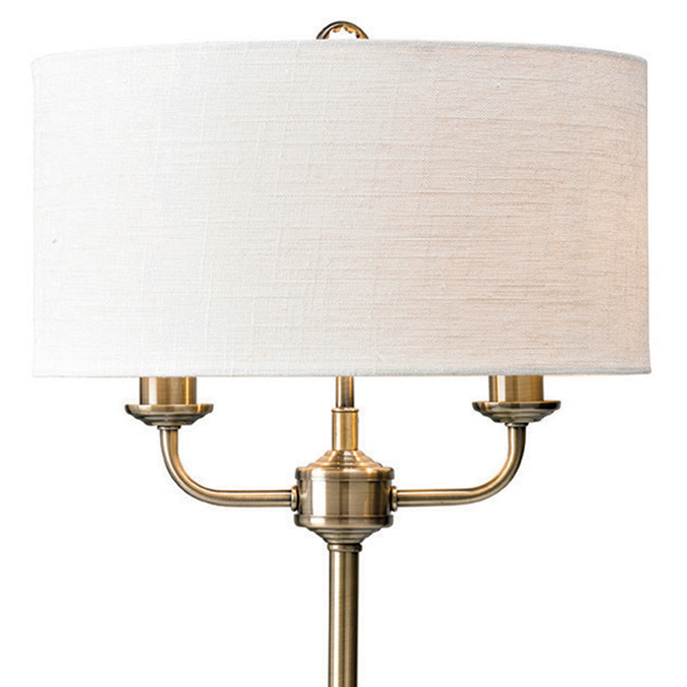 The Lighting and Interiors Antique Brass Grantham Table Lamp Image 2