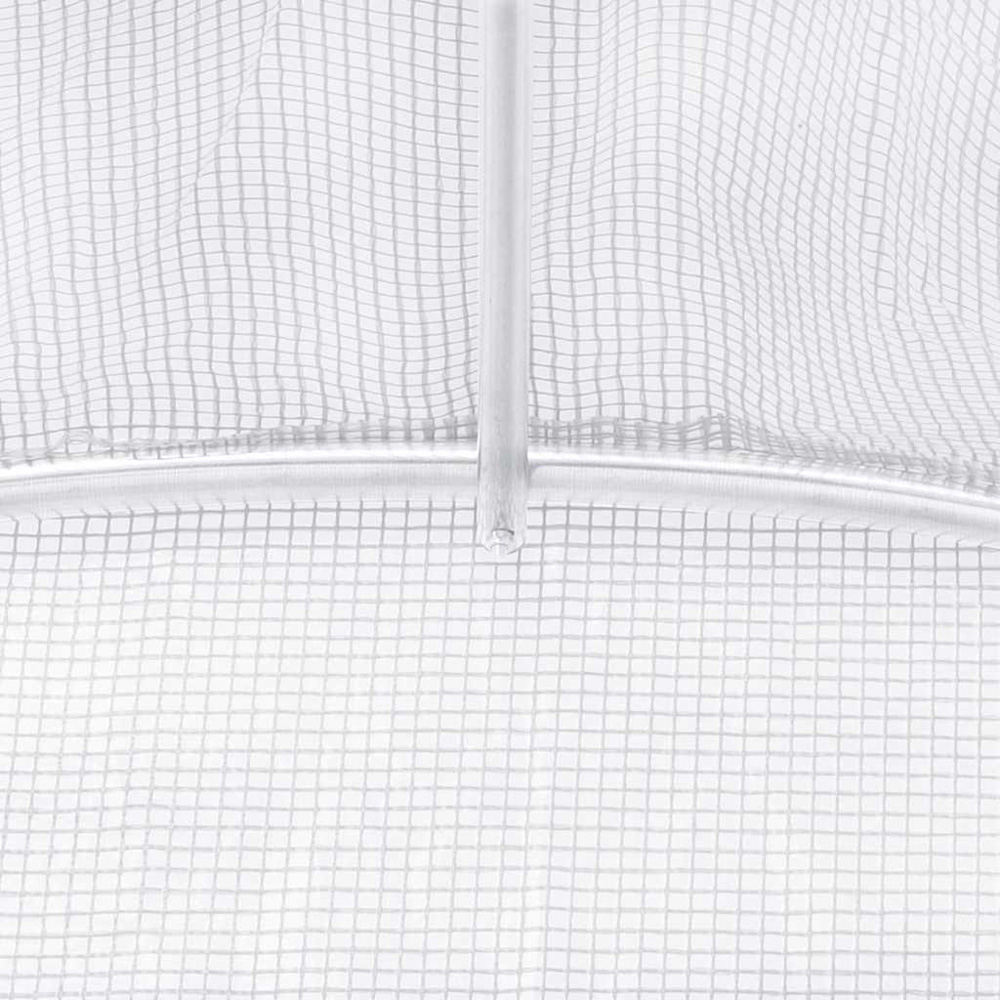 vidaXL White Polyethylene Galvanised Steel Frame 19.6 x 9.8ft Greenhouse Image 5