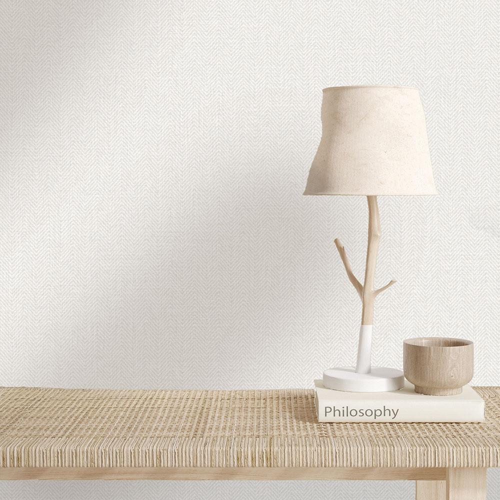 Belgravia Decor Zambaiti Parati Marrakech Herringbone Cream Wallpaper Image 2