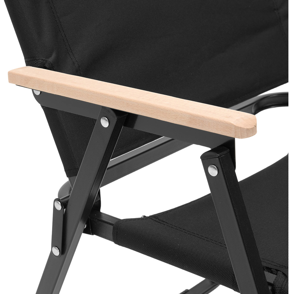 Living and Home 6 Seater 120cm Black Foldable Camping Table and Chair Set Image 6