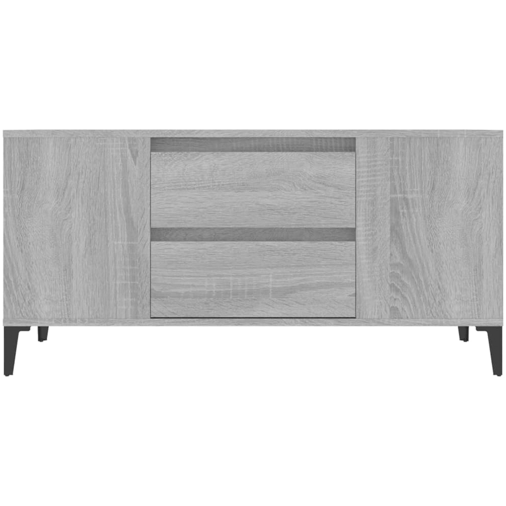 vidaXL 2 Door 4 Shelf Grey Sonoma TV Cabinet Image 3