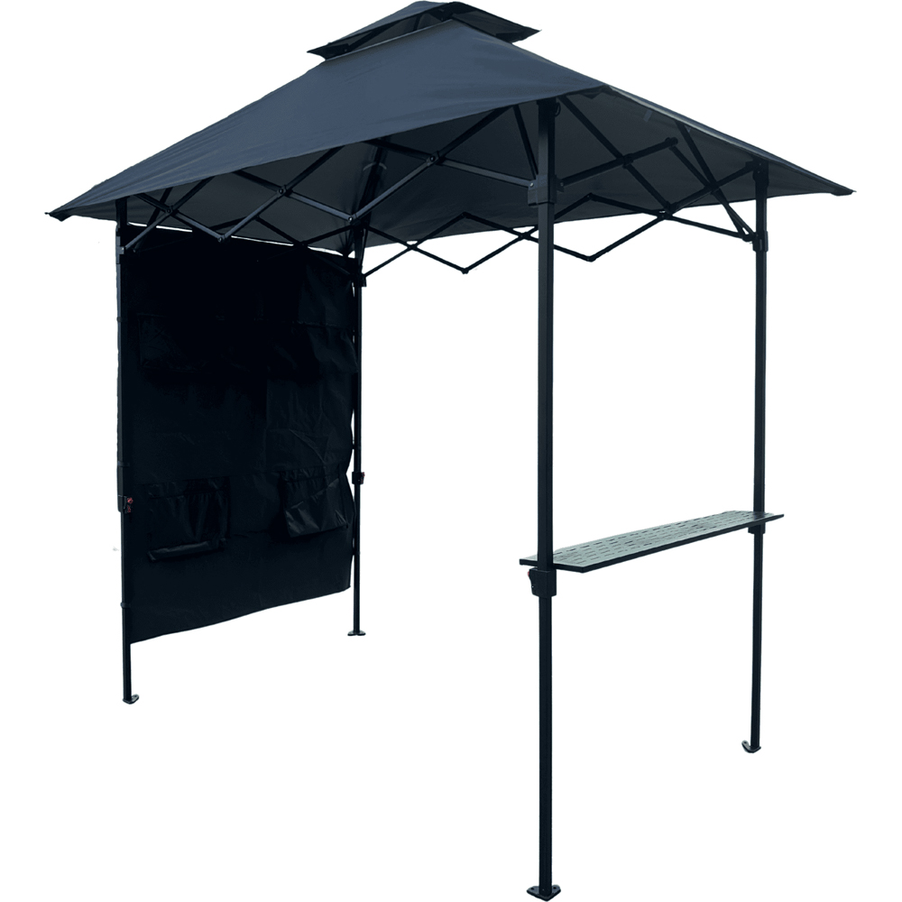 Home Source Verano 2.5 x 1.6m Black Folding BBQ Gazebo with Accessories Image 2