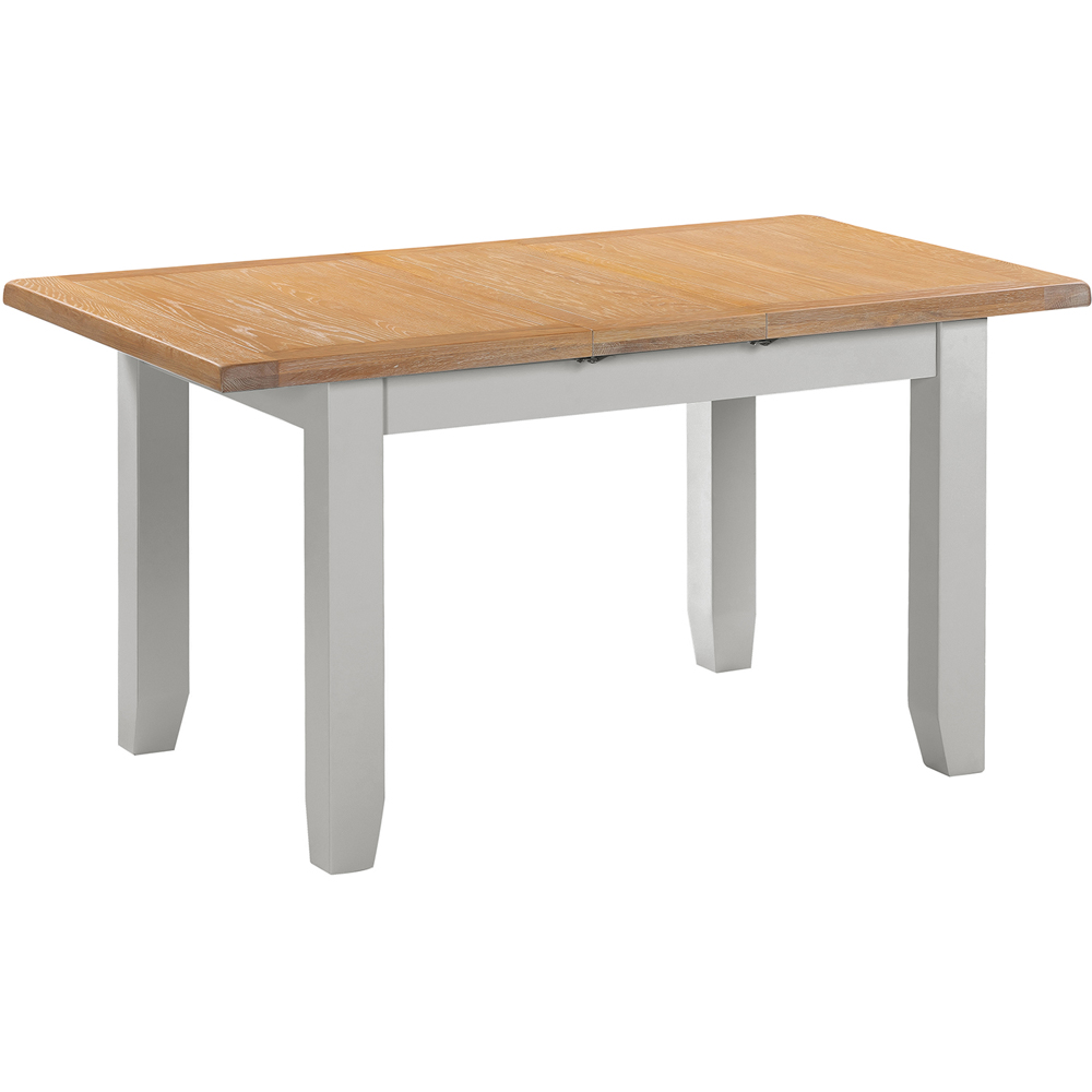 Seconique Windsor 8 Seater 120-150cm Extending Dining Table Pebble Grey and Oak Image 2