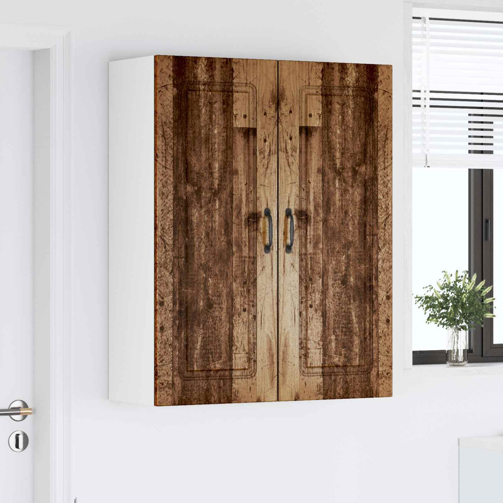 vidaXL 2 Door Old Wood Kitchen Wall Cabinet Image 9