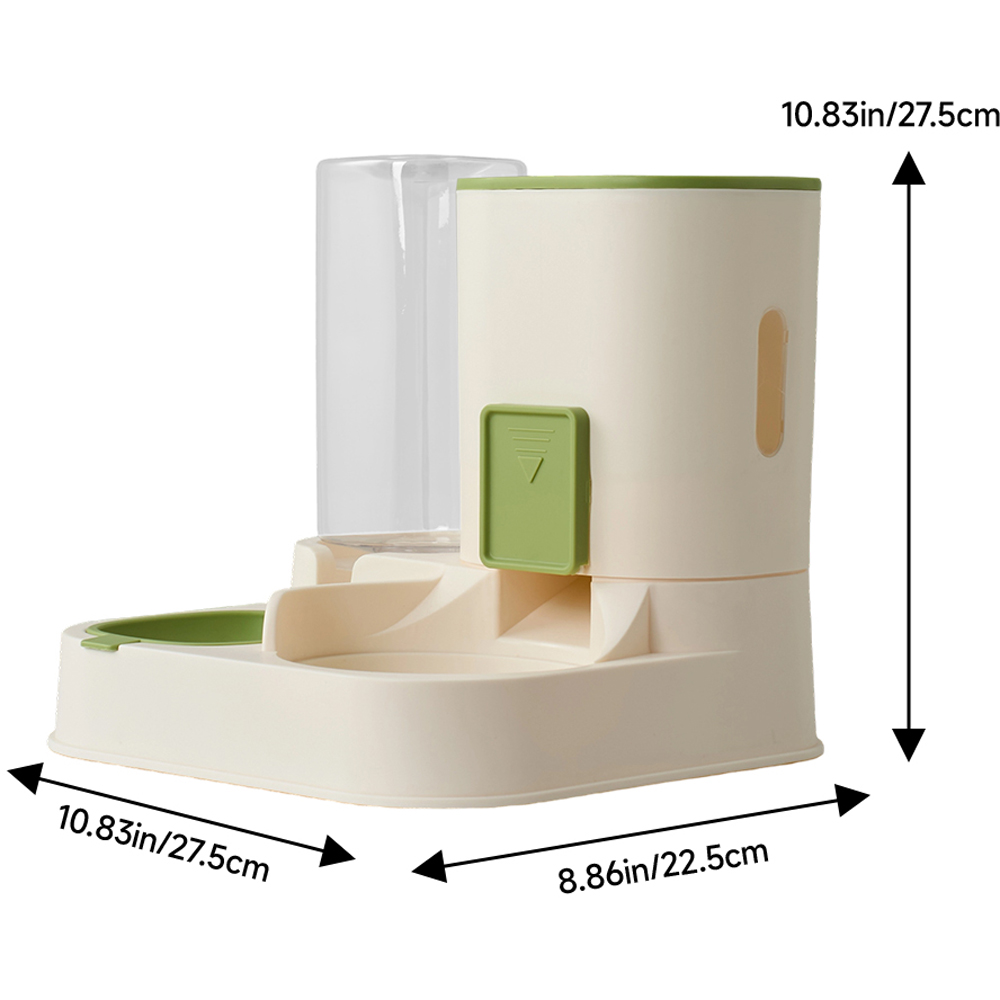 H&O Direct 2-in-1 Green Pet Feeder and Water Dispenser 2.3L Image 6