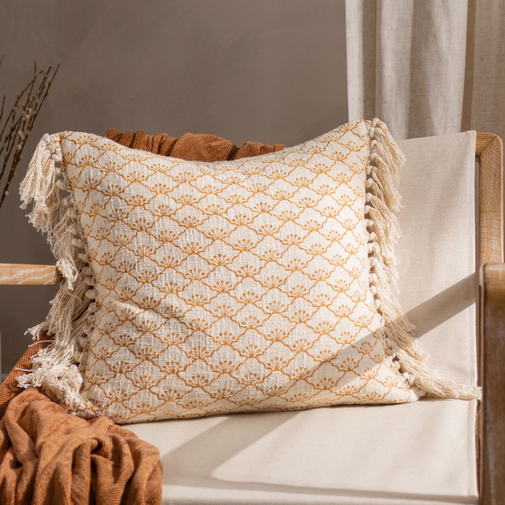 Yard Saku Honey Blossom Fringed Cushion Image 2