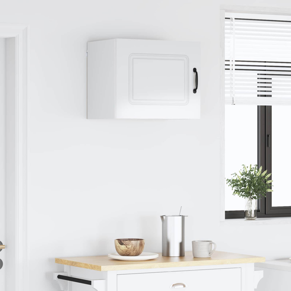 vidaXL Kalmar Single Door High Gloss White Wall Mounted Wide Kitchen Cabinet Image 9