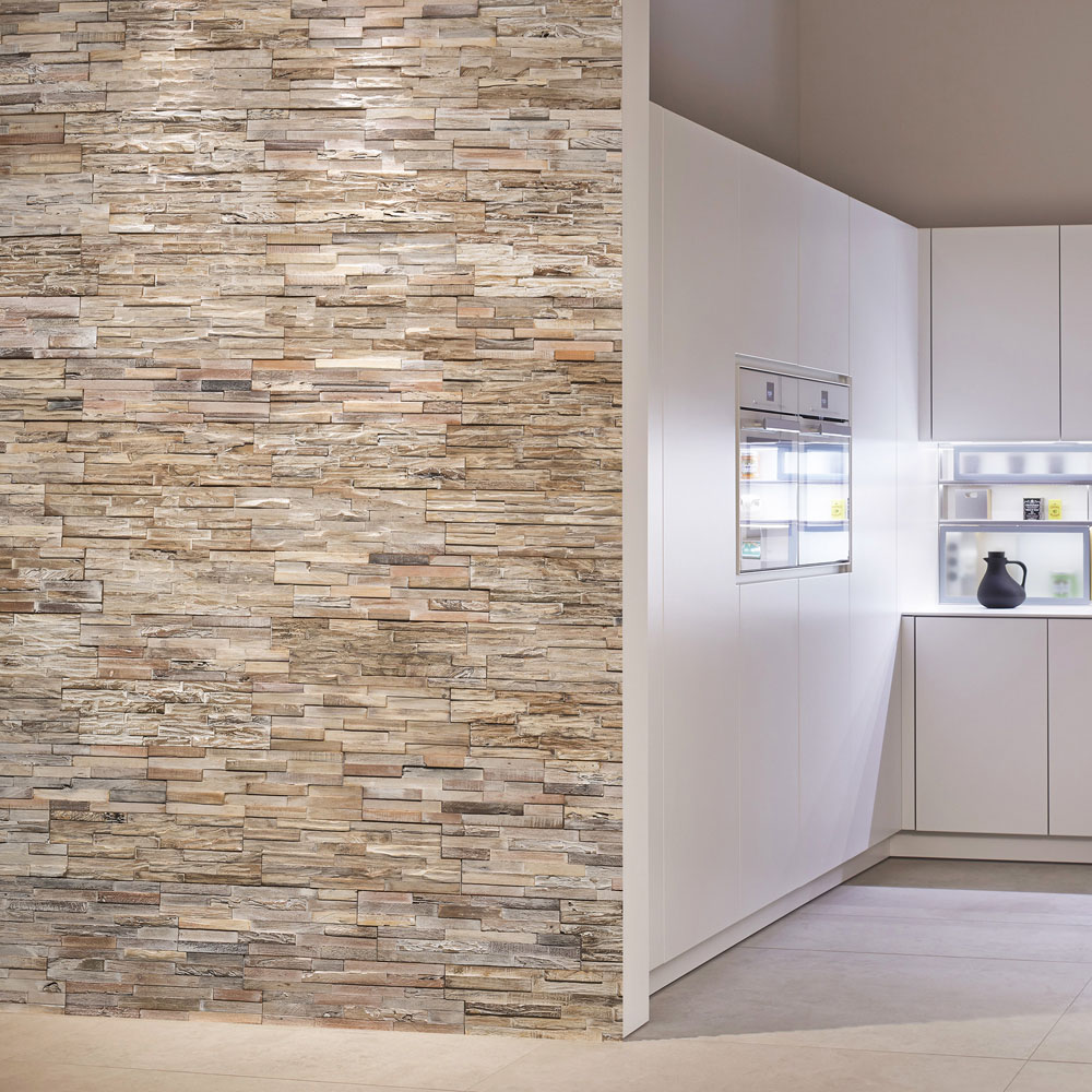 Wallsupply UltraWood White Wash Teak Wall Panel 10 Pack Image 1