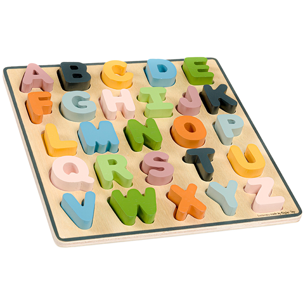 Bigjigs Toys 26 Piece FSC Wooden Uppercase ABC Puzzle Multicolour Image 1
