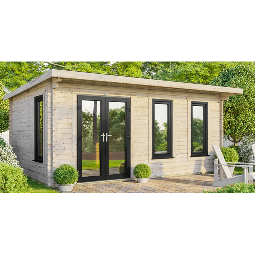 Power Sheds 20 x 14ft Left Double Door Pent Log Cabin Image 9
