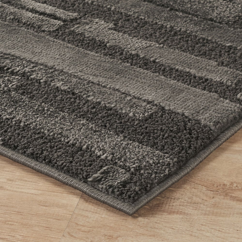 Desire Rugs Hamilton Dark Grey Bold Geometric Rug 80 x 150cm Image 4