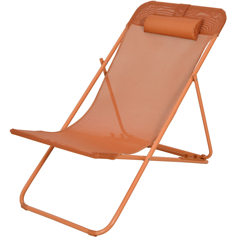 Active Sport 3 Position Beach Chair Orange Image 1