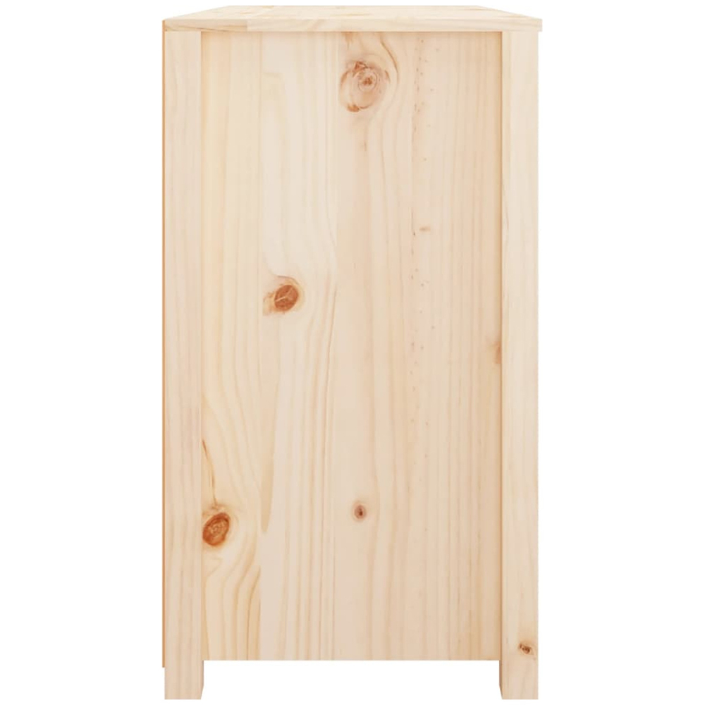 vidaXL 6 Drawer Natural Solid Pine Wood Sideboard Image 5