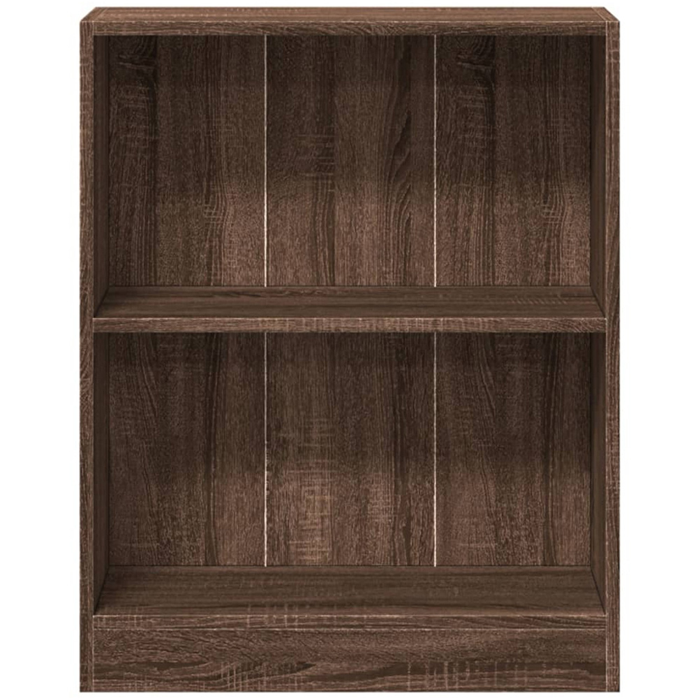 vidaXL 2 Shelf Brown Oak Bookcase Image 5