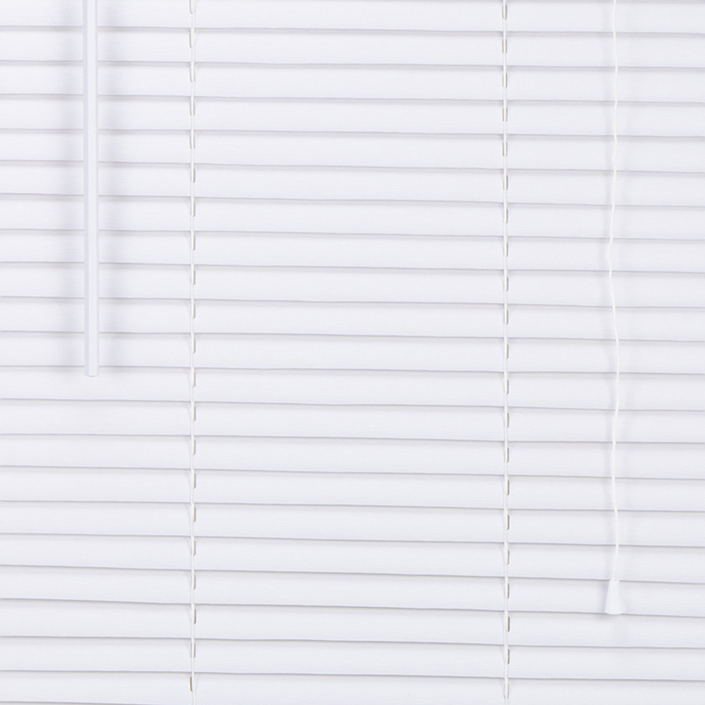 PVC White Wood Effect Venetian Blind White 60cm Image 1