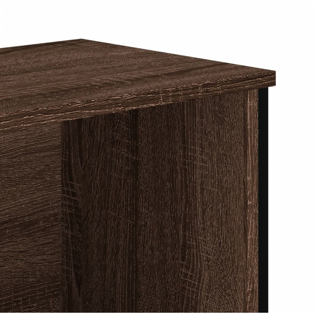 vidaXL 4 Shelf Brown Oak Bookcase Image 6