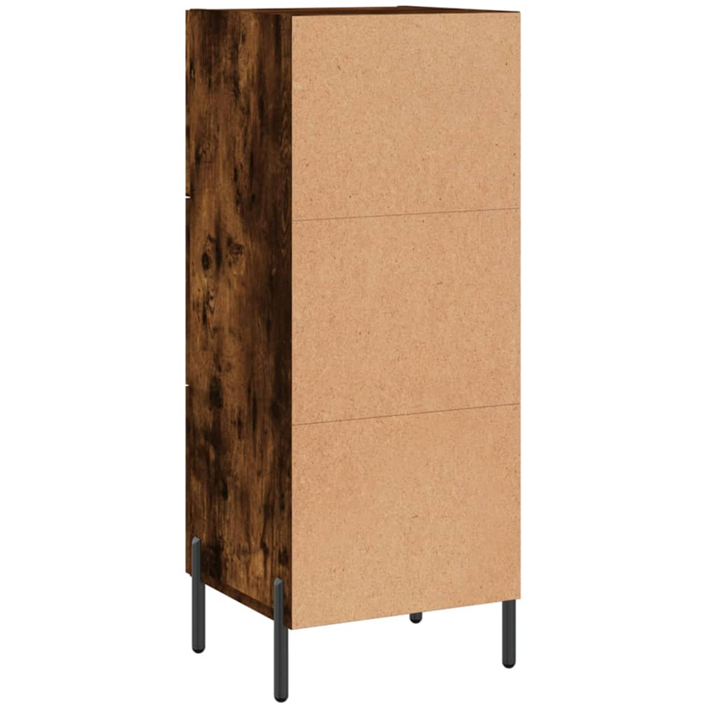 vidaXL 3 Drawer Smoked Oak Sideboard Image 8