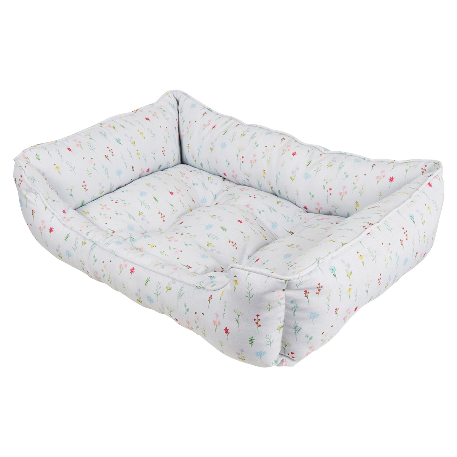 Floral Pet Bed - White Image 2