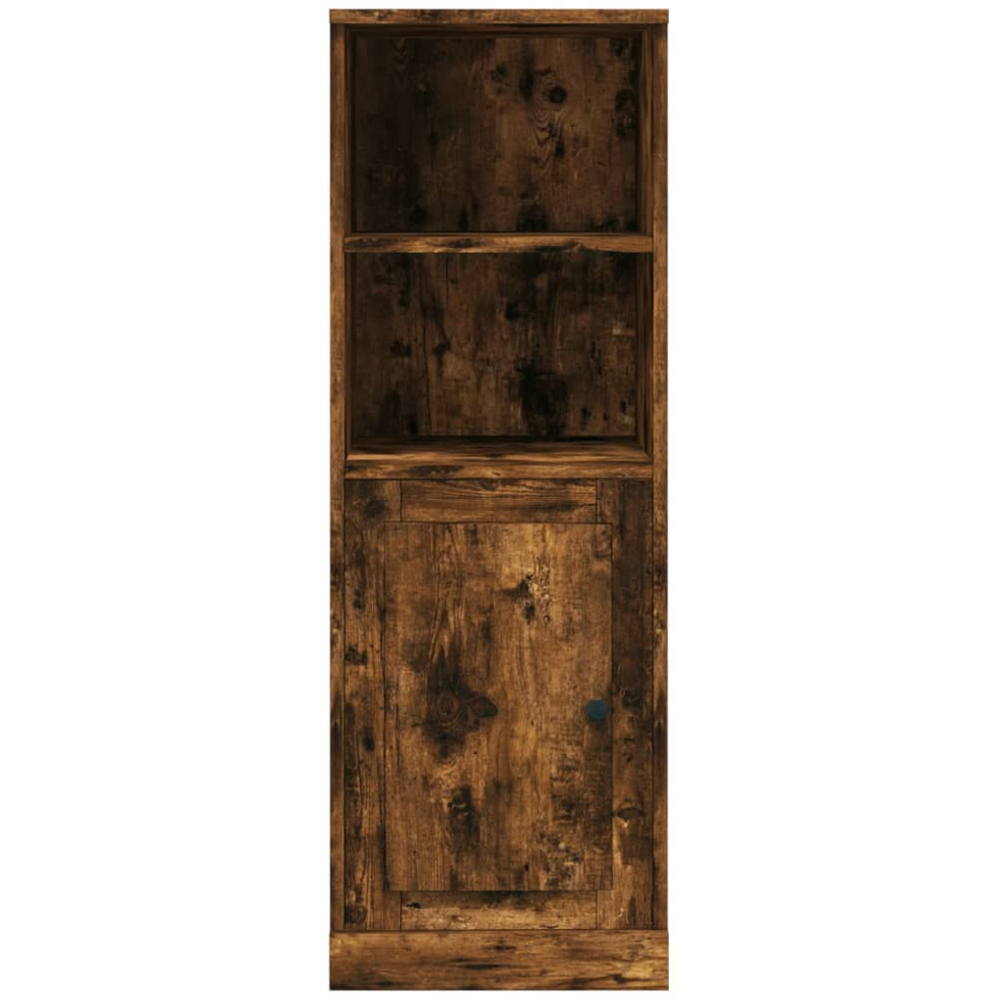 vidaXL Single Door 2 Shelf Smoked Oak Highboard Image 3