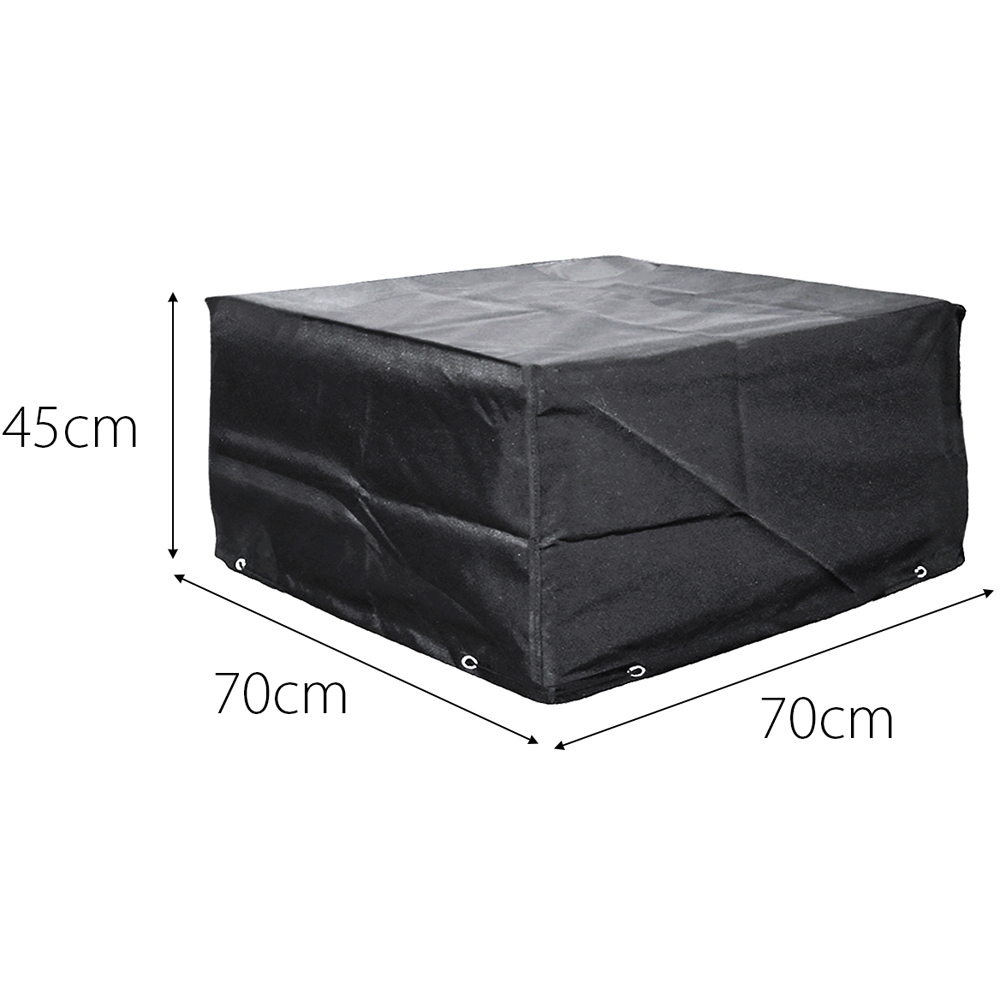 Cozy Bay EZBreathe Malta Black Footstool Cover Image 5