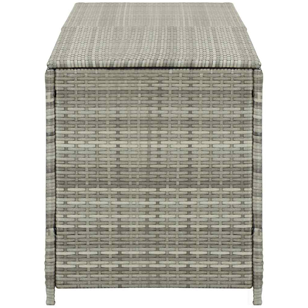 vidaXL 60 x 200 x 50cm Grey Poly Rattan Garden Storage Box Image 4