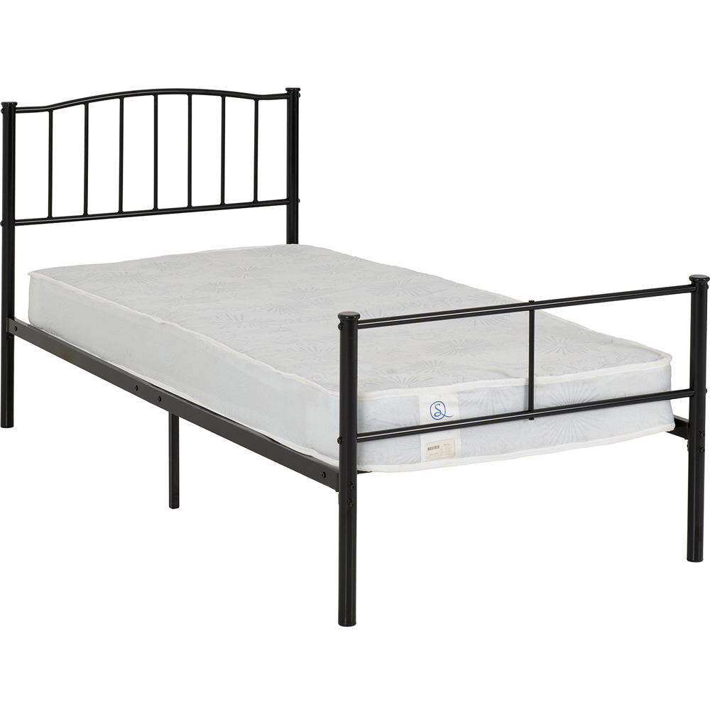 Seconique Newton Single Black Bed Frame Image 3