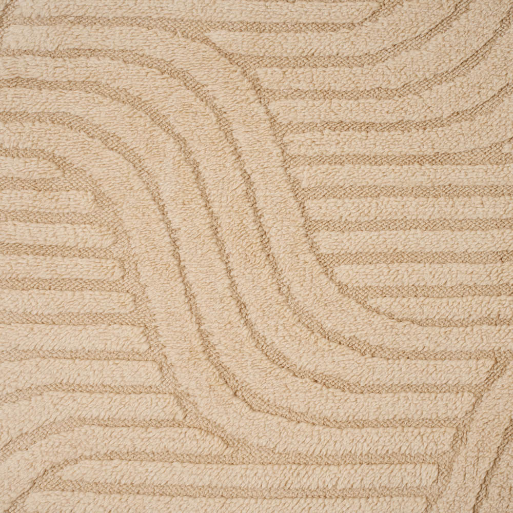 Living and Home 160 x 90cm Light Brown Minimalist Wavy Geometric Non-Slip Sofa Mat Image 5