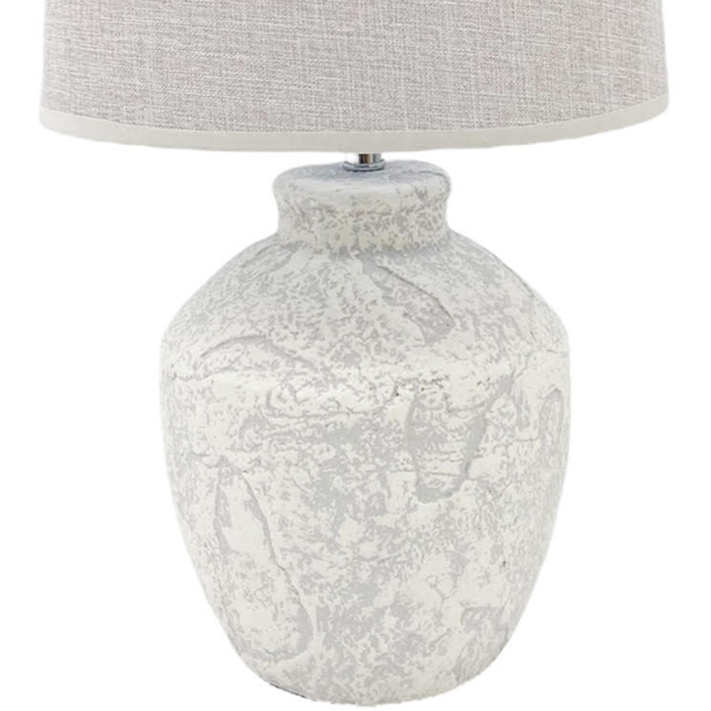 Acacia Home 51cm Rustic Ceramic Modern Table Lamp with Fabric Shade Image 3