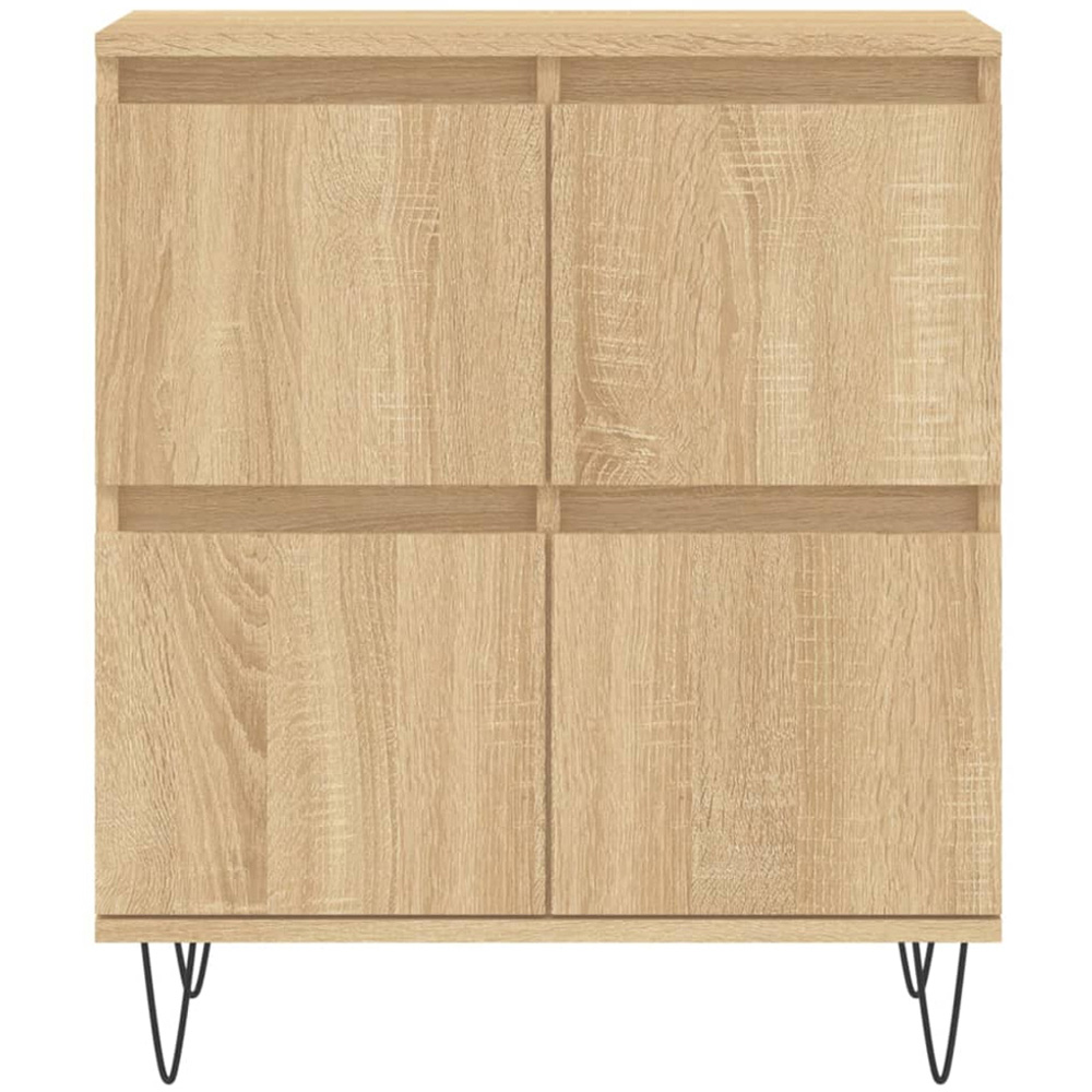vidaXL 4 Door Sonoma Oak Square Sideboard Set of 2 Image 6
