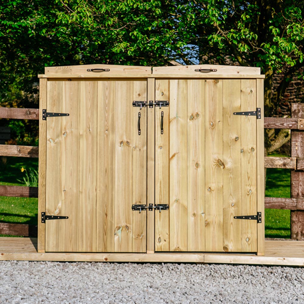 The Garden Village Chatburn 4 Recycle Box Storage Shed Image 2