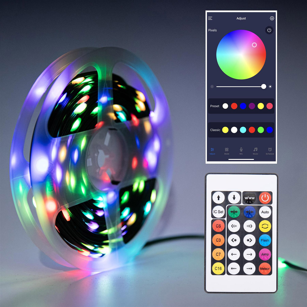 Shatchi 20m Multicolour LED Strip Rope Lights Image 2