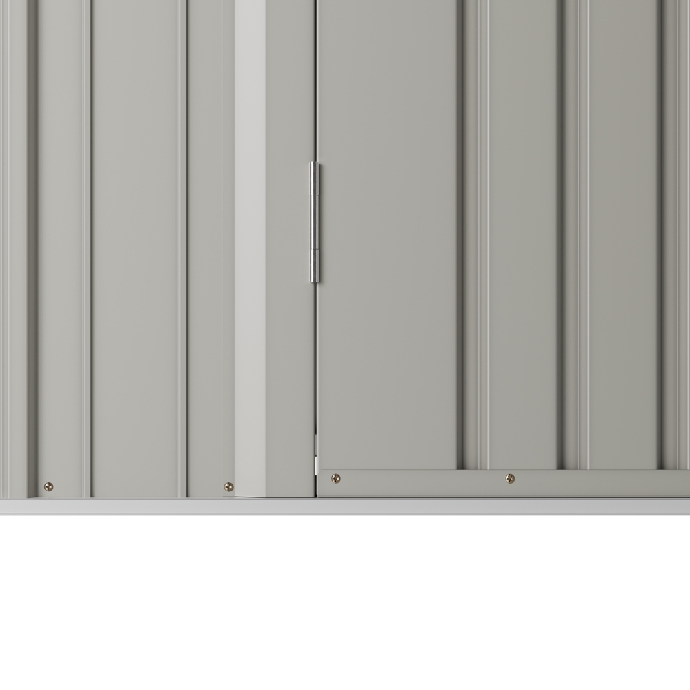 Living and Home 3 x 5ft Grey Metal Pent Compact Garden Storage Shed Image 7