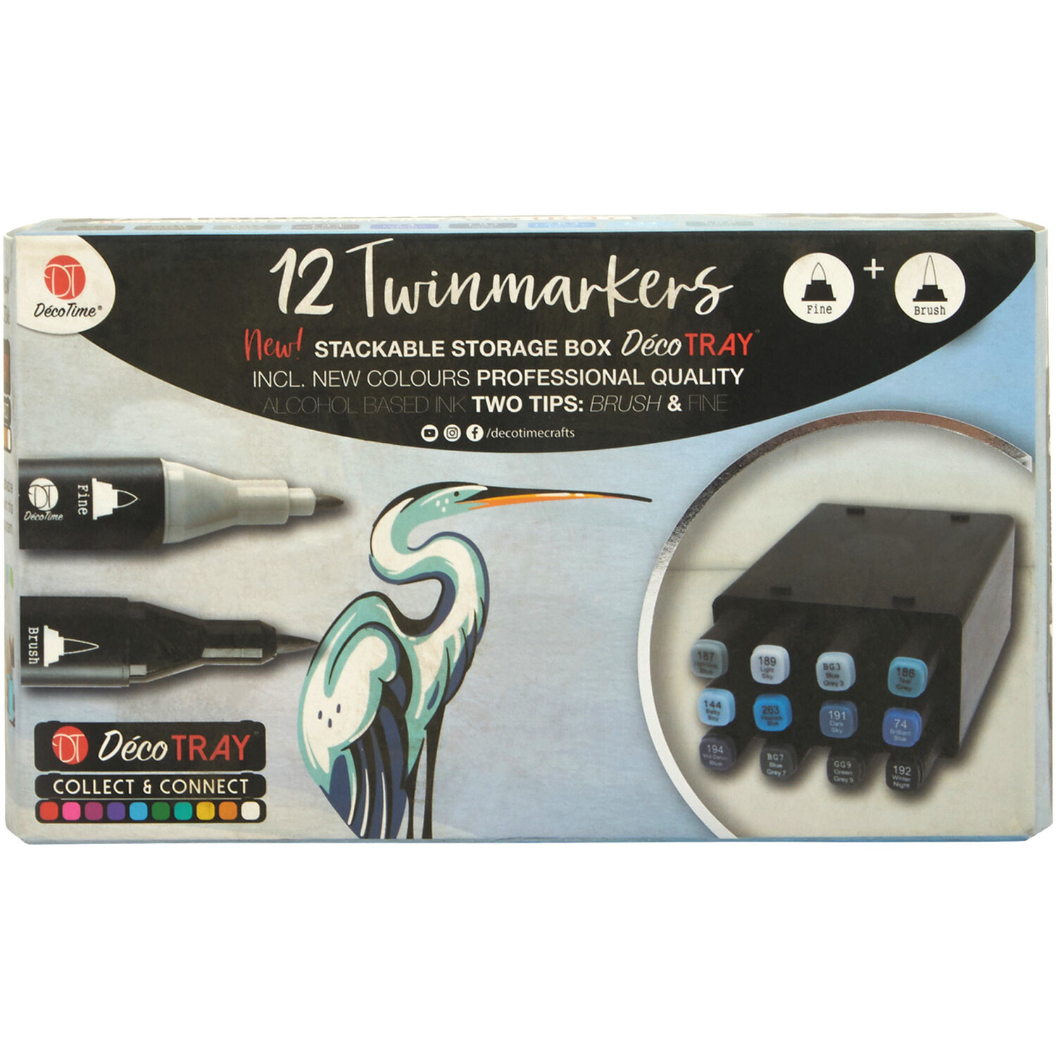 Pack of 12 Twin Markers In Deco Tray Image 9