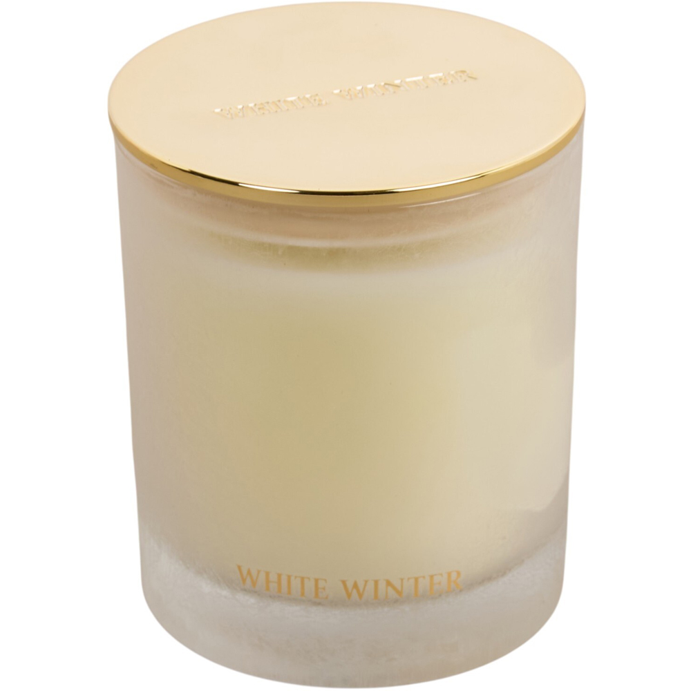 White Winter Crackle Candle Image 1