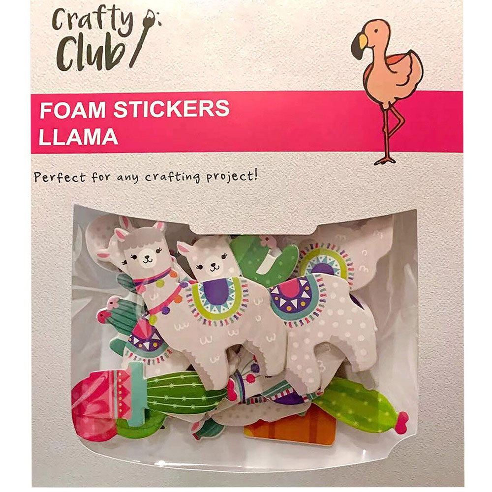 Crafty Club Foam Stickers Llama or Dinosaurs Image 3