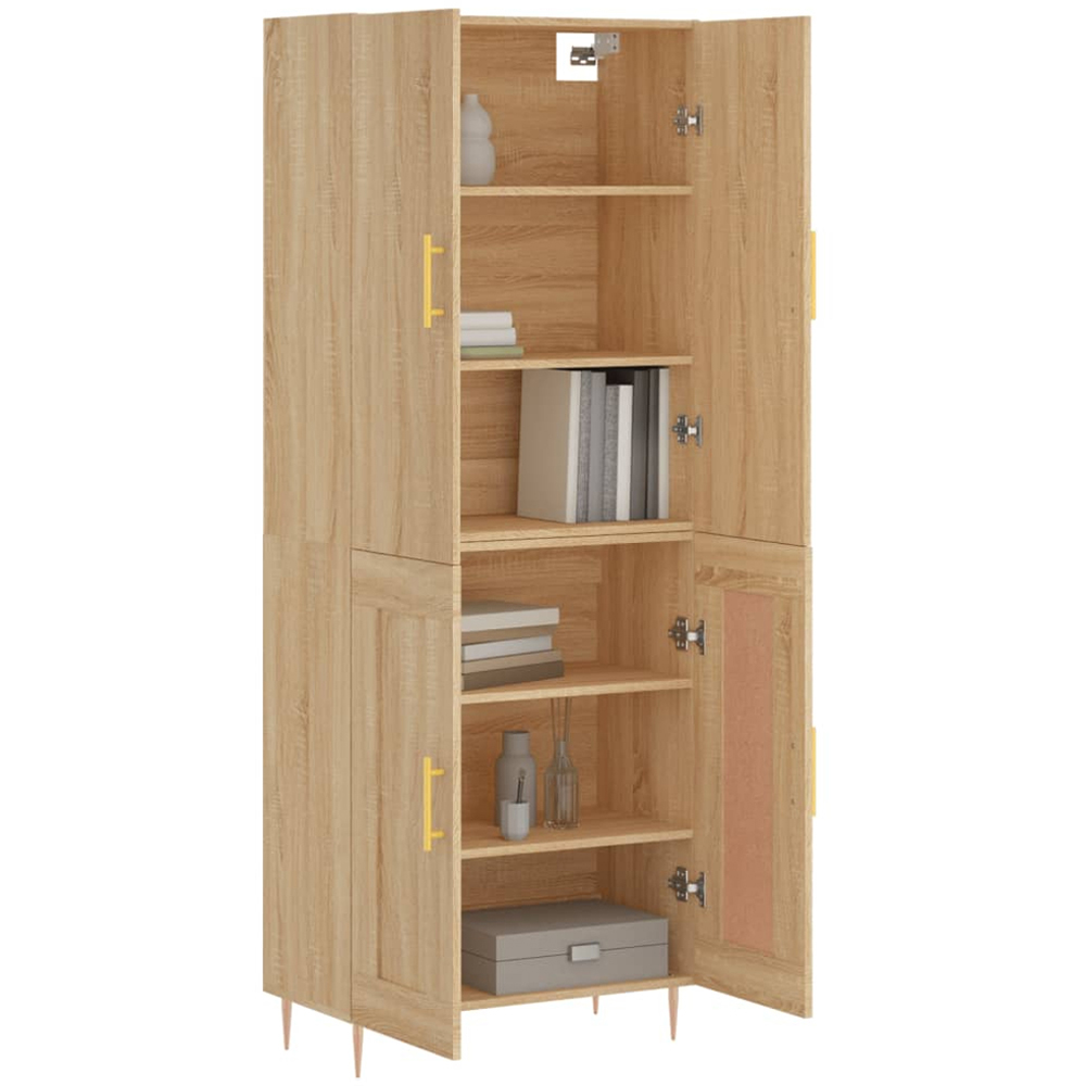 vidaXL 4 Door Sonoma Oak Highboard Image 3