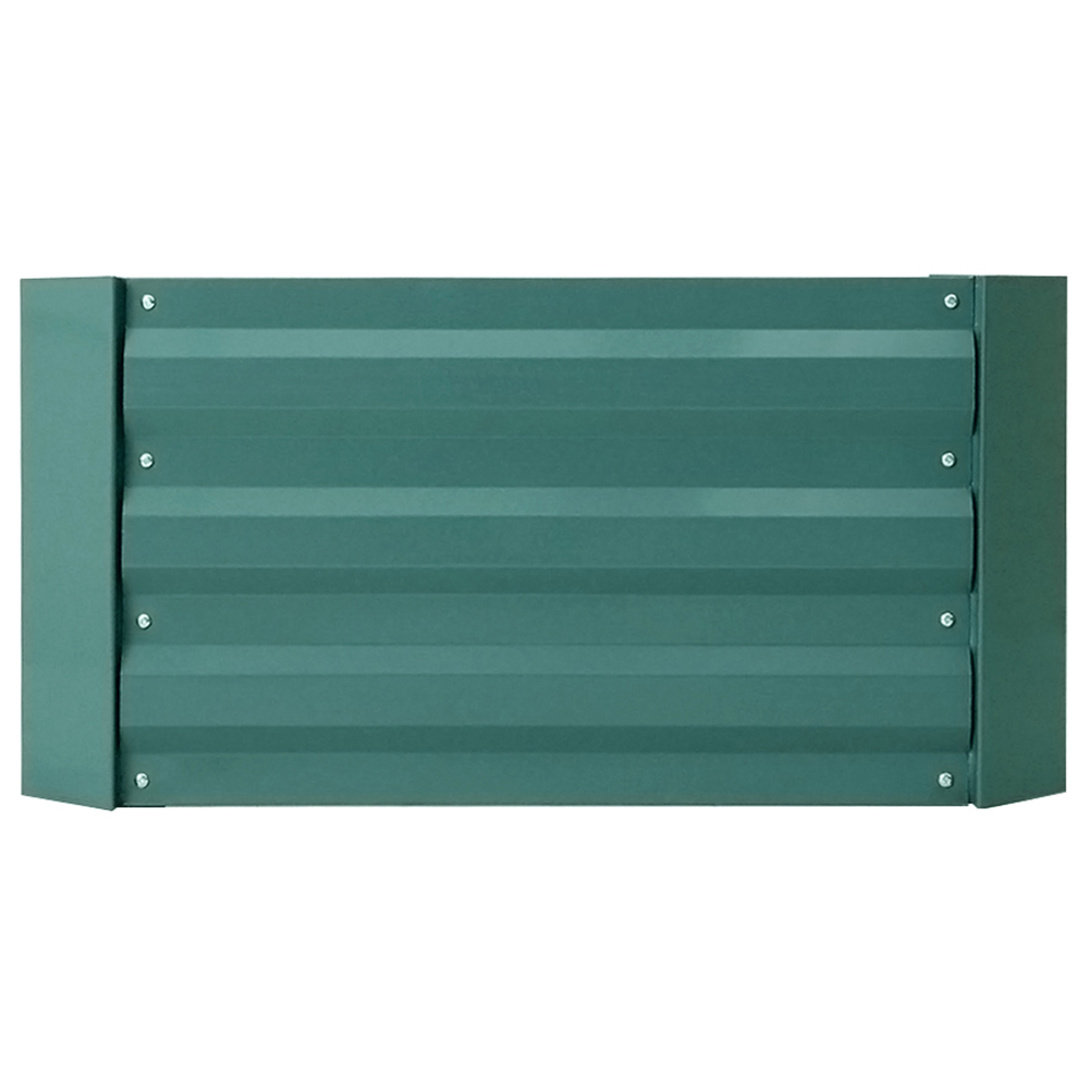 Living and Home Green Galvanized Steel Square Raised Garden Bed Planter Box Image 5