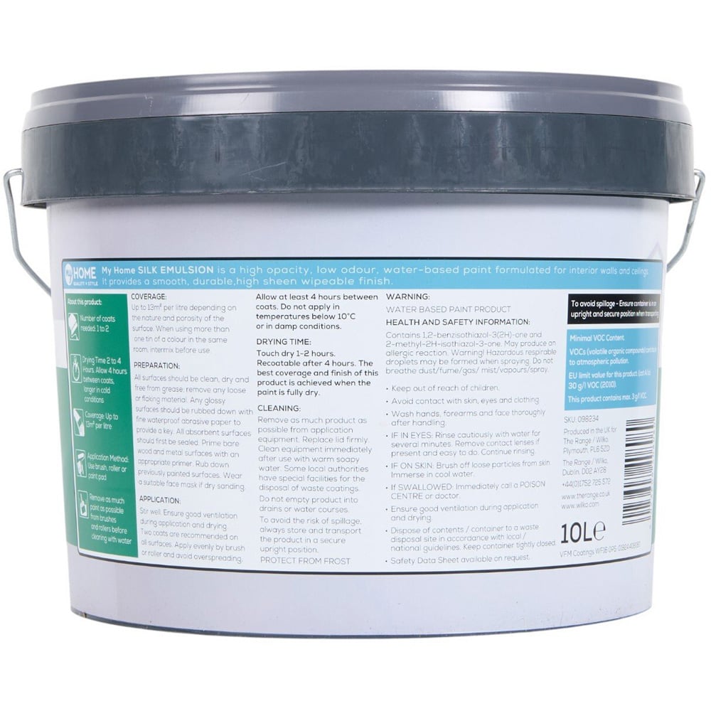 My Home Silk Emulsion Paint 10L Brilliant White Image 4