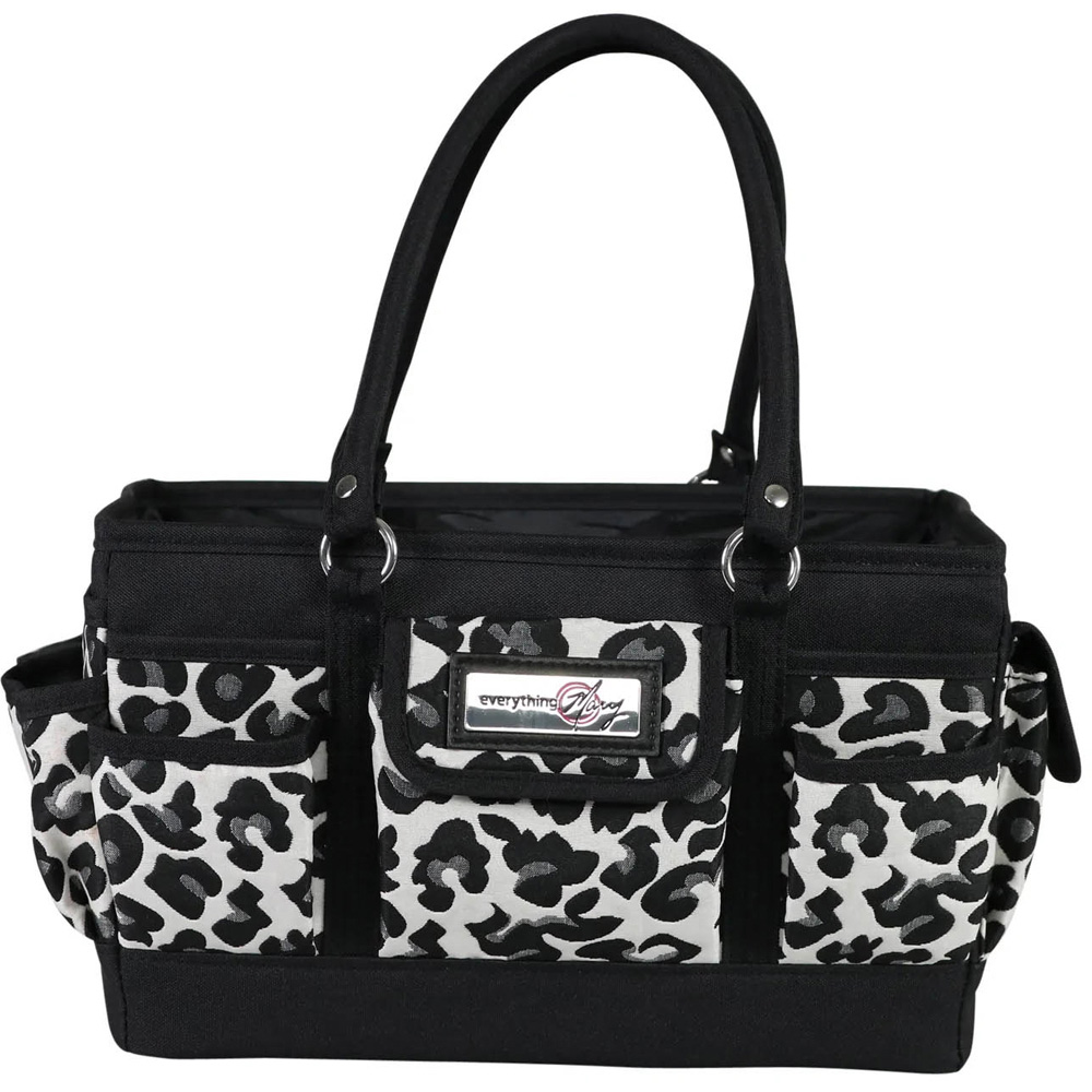 Everything Mary EVM13188-1 Cheetah Print Deluxe Store Collapsible Tote Caddy 30.5 x 22 x 19cm Image 2
