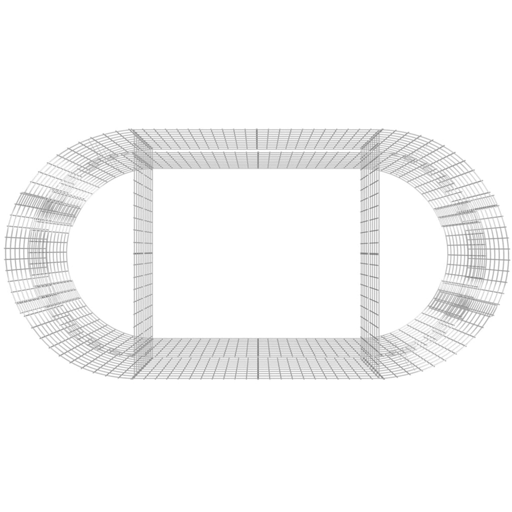 vidaXL Silver Galvanised Iron Gabion Raised Bed 200 x 100 x 100cm Image 5