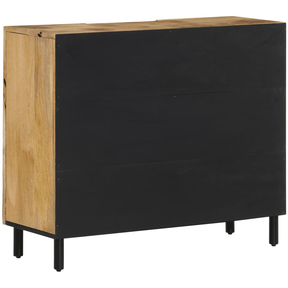 vidaXL 2 Door Natural Solid Mango Wood Side Cabinet Image 6