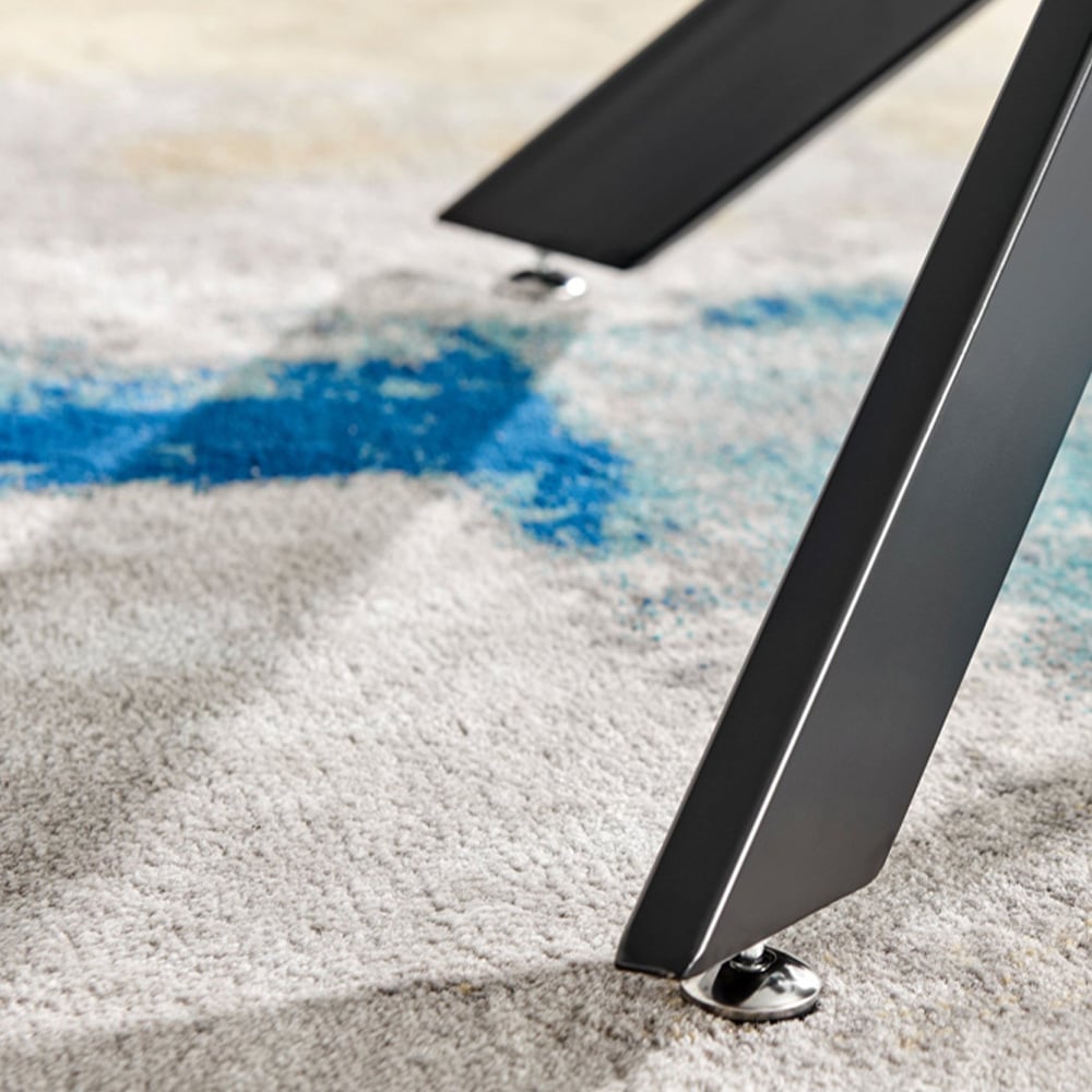 Furniturebox Arona Valera Glass 4 Seater Round Dining Set Black and Cappuccino Image 7