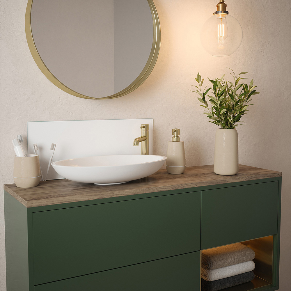 Matt White Glass Bathroom Splashback 500 x 250 x 4mm Image 4